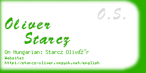 oliver starcz business card